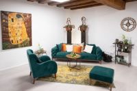 Besprechungsbereich grne Couch